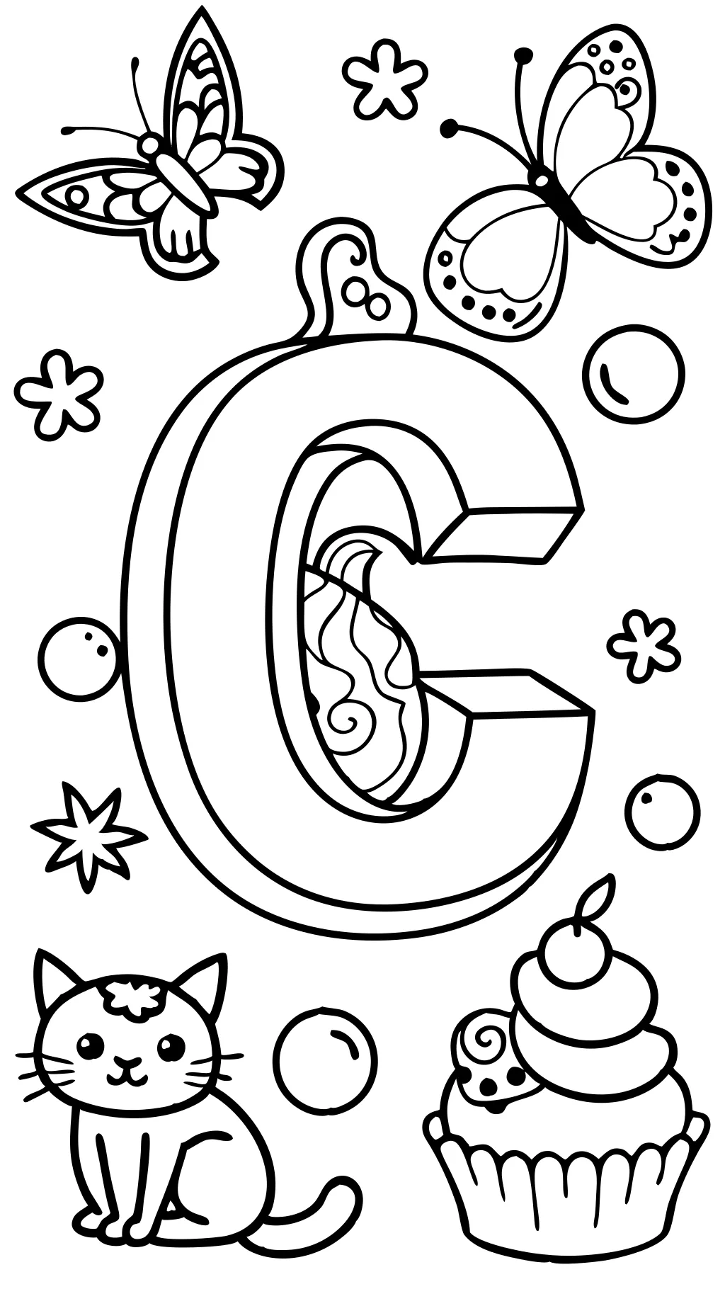 letter c coloring page